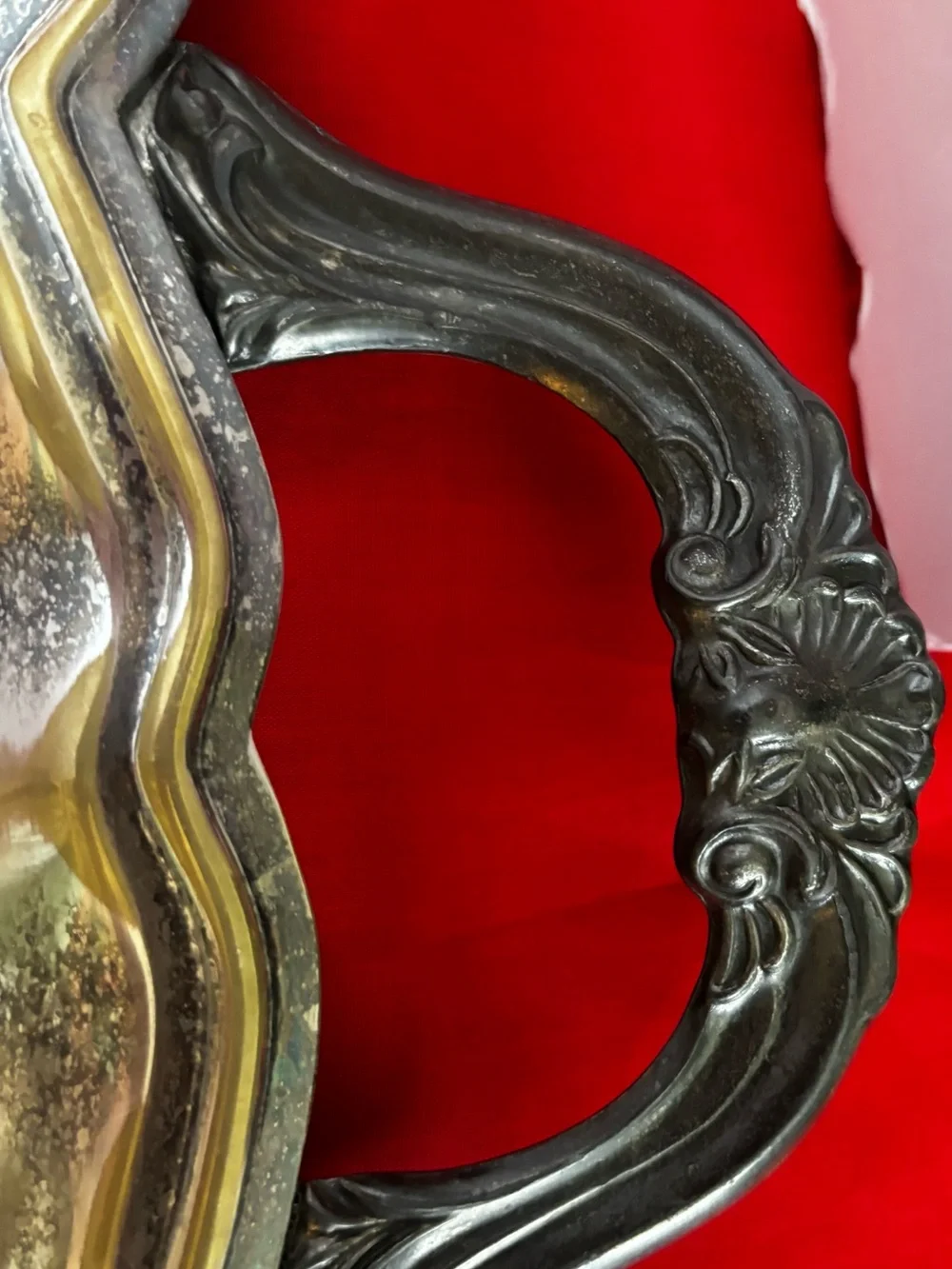 Vintage silver plated serving tray